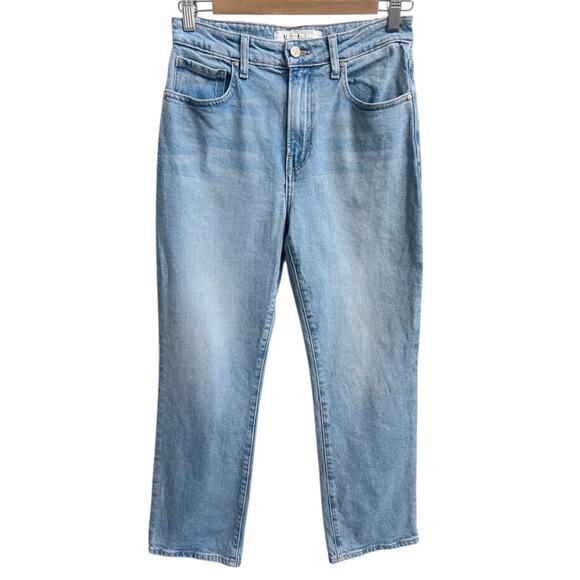 Nelle Atelier The Gabi Cropped Straight Light Wash Denim Jeans Sz 26 Hi Rise - Picture 2 of 9